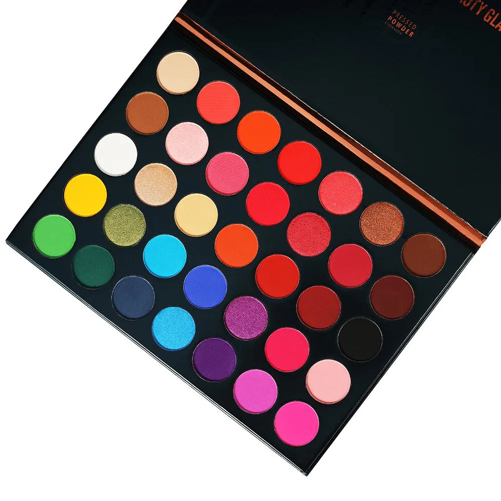 BEAUTY GLAZED Palette Eyeshadow 35 Colors Matte / Shimmer Natural Smokey  Glitter Eyeshadow  Make Up