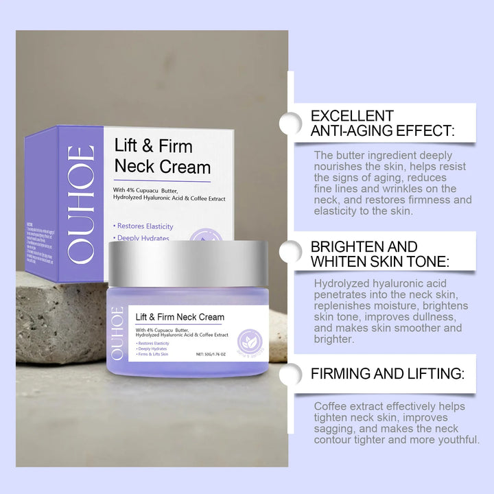 Tighten Lift Neck Cream Firming Reduce Fine Lines Brightening Nourish Smoothing Lasting Moisturize Neck Rejuvenation Care Lotion