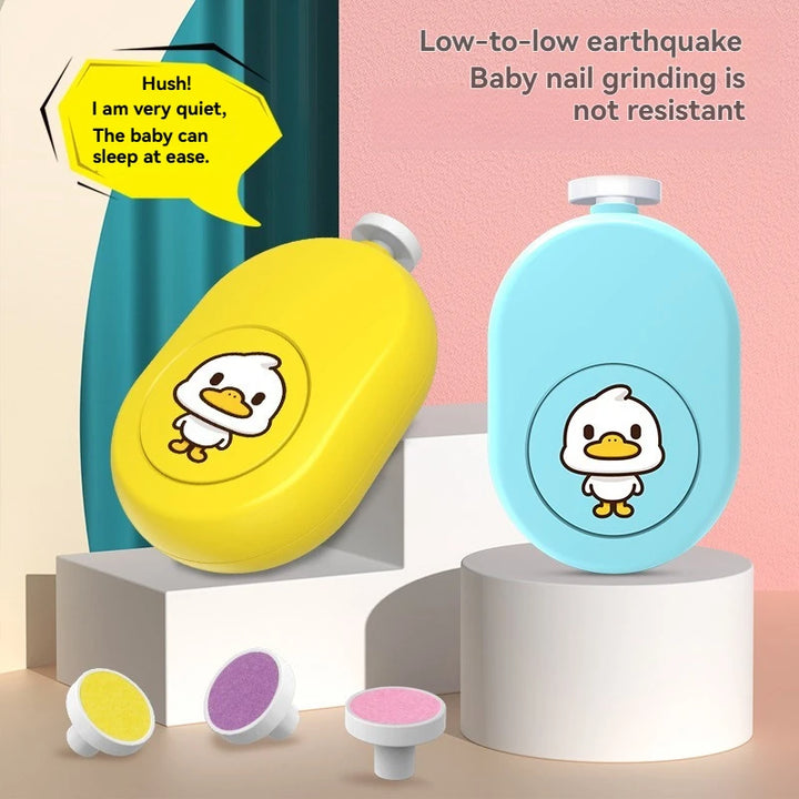 Ultra Quiet Electric Nail File for Babies & Kids, Gentle Polisher Grinder with LED Light, Safe for Newborns, Adult Use Too