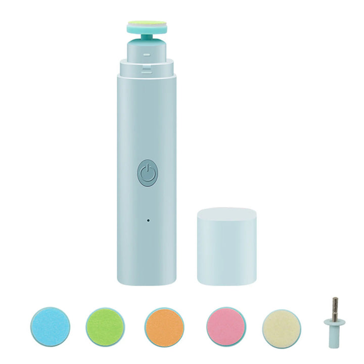 Baby Nail Grinder Electric Nail File Trimmer With LED Lights Newborn Manicure Pedicure Nail Clippers Cutter Scissors Care Set