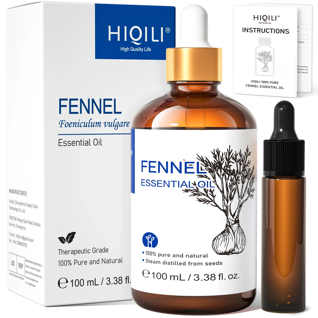 HIQILI 100% Tea Tree Essential Oil 100ml for Aromatherapy Massage DIY Beauty Skin Hair Relaxation Lavender Ginger Sandalwood