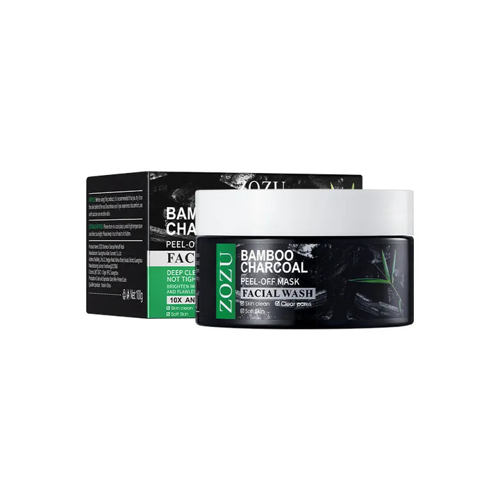 100g Bamboo Charcoal Peel-Off Mask Blackheads Remover Deep Cleansing Mask Face Care Smoothing Face Mask Improve Roughness Skin