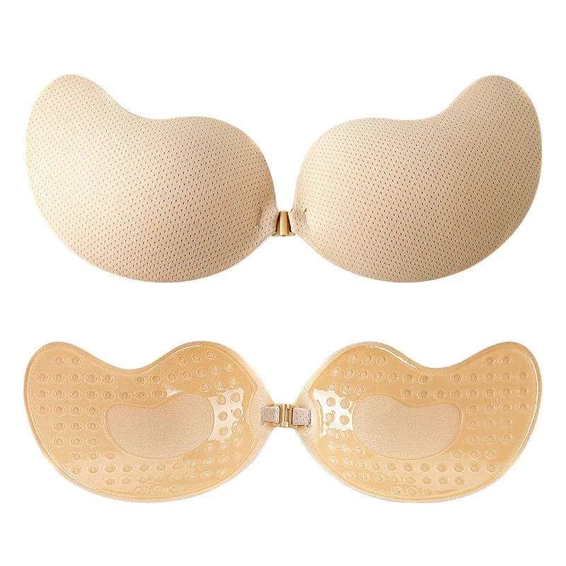 Women Sexy Invisible Strapless Adhesive Stick Bra Strapless Push Up Bras Backless Lingerie Seamless Silicone Bralette Underwear