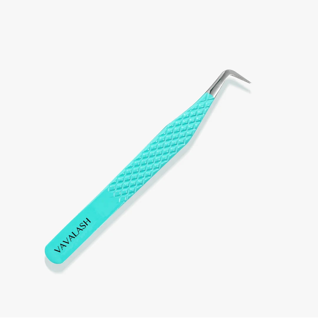 VAVALASH Anti-Slip Tweezers High-Density Stainless Steel Fiber Tip for Eyelash Extensions Eyebrow Professional Precision Makeup