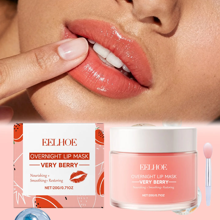 Lip Mask Berry Overnight Lip Sleeping Mask Stuffer Luxurious Lip Care for Dryness & Flaky Skin Moisturizing Without Greasiness