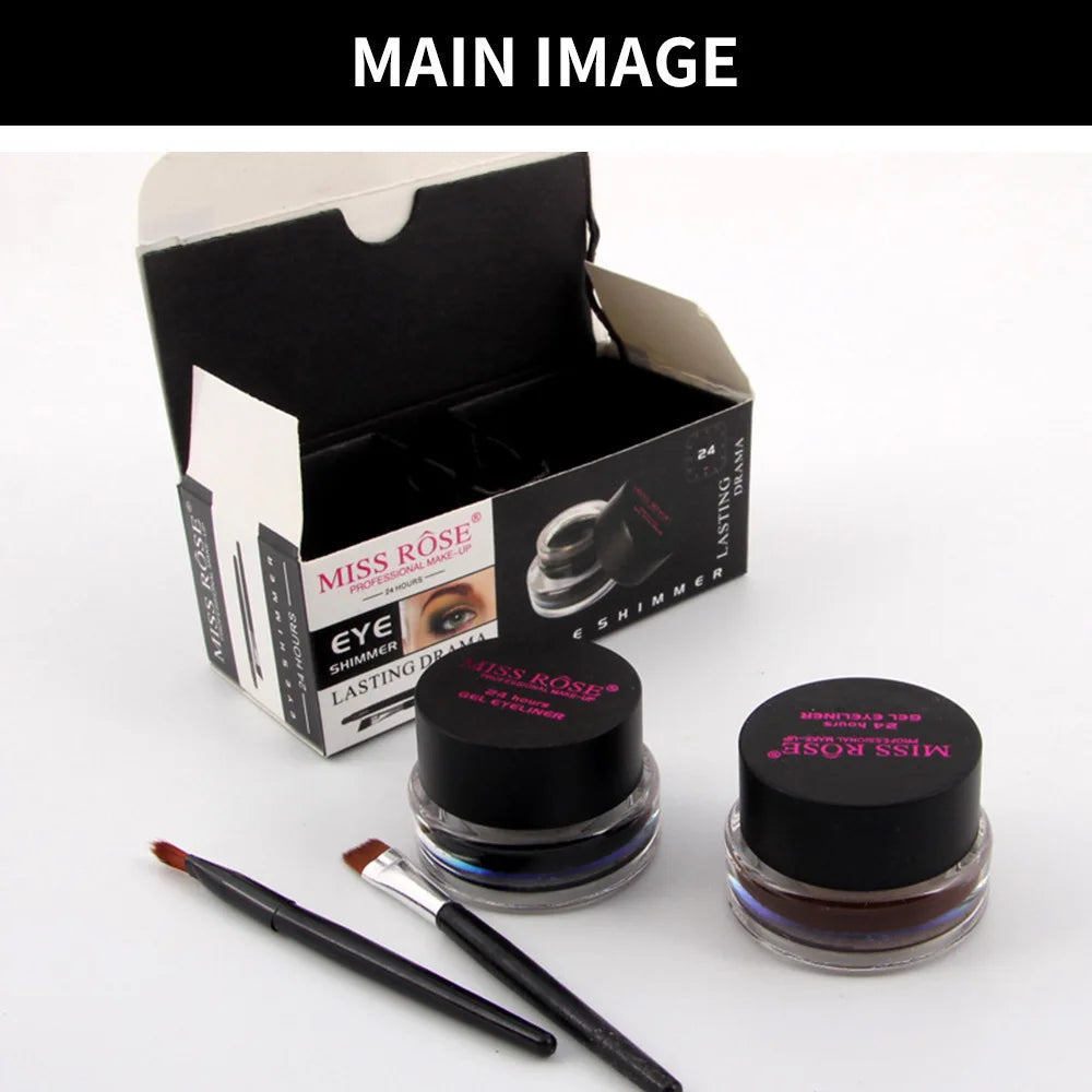 Miss Rose Black Eye liner Pen Makeup Gel Eye Shadow Eyeliner  Kajal Eye Shimmer Cosmetics