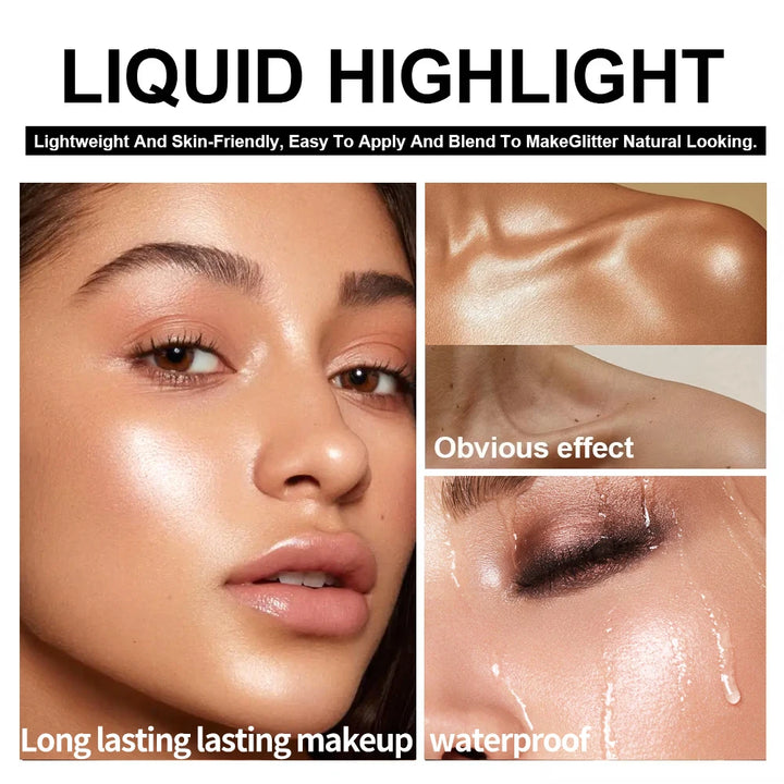 Facial Liquid Fluorescent Powder Antique Bronze Contour High Gloss Liquid Makeup Facial Shiny High Gloss