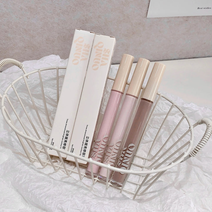 SHAQINUO Liquid Contouring Highlighter Powerful Concealer Whitening Lasting Foundation Moisturizing High-end Brightening Liquid