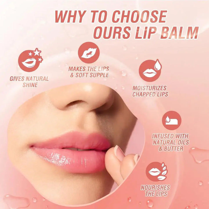 Long Lasting Color Changing Lipstick Moisturizing Lip Balm Natural Nourishing Beeswax Lip Gloss Lip Care Cosmetics