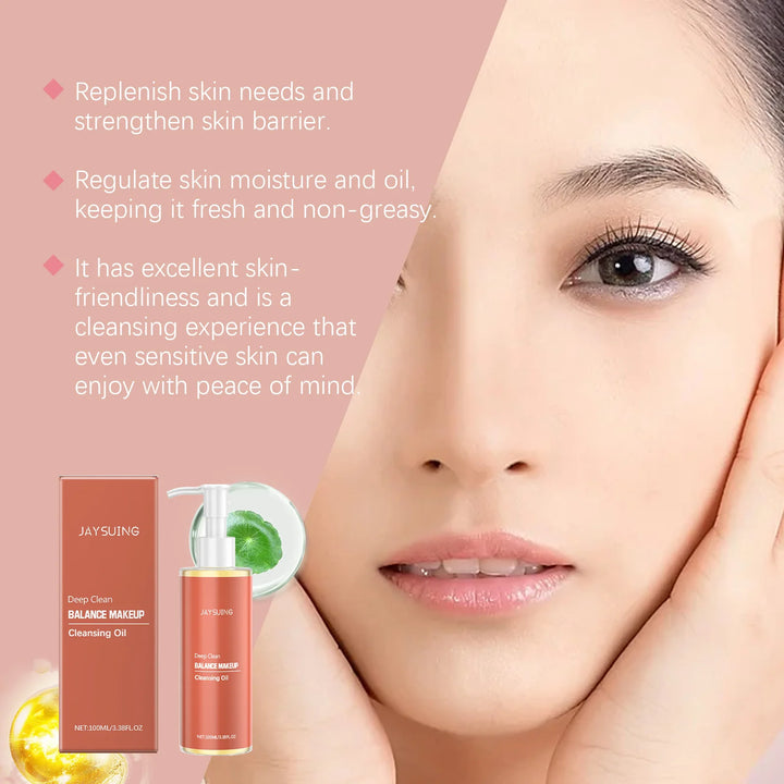 Deep Cleansing Oil Makeup Remover Oil Control Lip Eye Pore Gentle Cleansing Exfoliating Moisturizing Refreshing Facial Cleanser