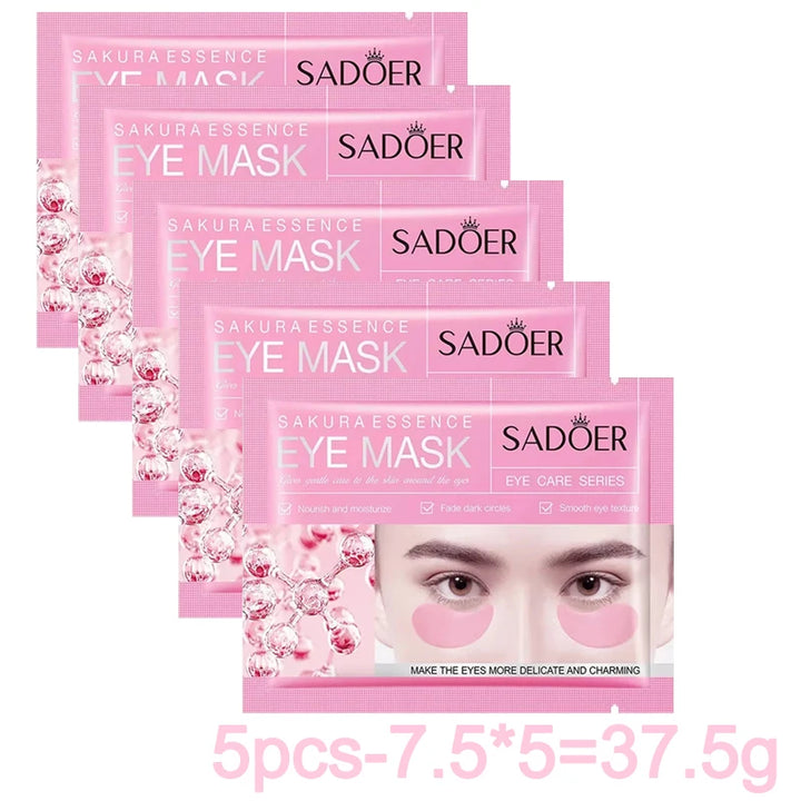 Collagen Eye Mask Essence Sakura Wrinkle Removing Eye Care Patches Fade Fine Line Anti Dark Circles Bag Anti-Puffiness Eye Care