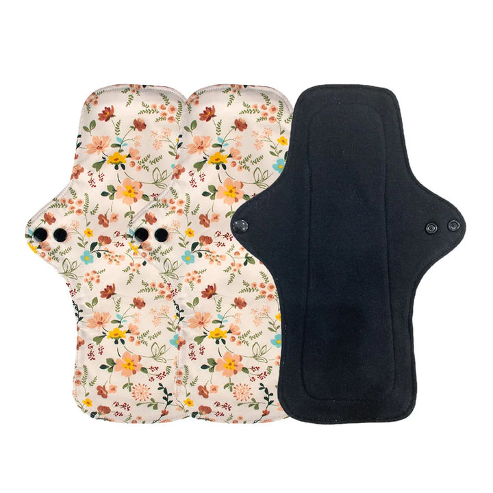 3PCS Washable Cotton Menstrual Pad Reusable Printed Maternal Sanitary Napkin Breathable Soft Care Pad 30cm 26cm 20cm to Choose