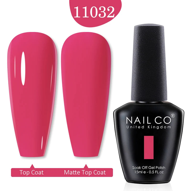 NAILCO Red Colors Series 15ML Nail Gel Polish Nail Supplies Semi Permanent For Nail Art Manicure Soak Off LED UV Hybrid Varnish