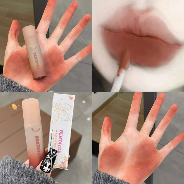 Rose Red Brown Stain Lip Gloss Waterproof Long-lasting Easy To Wear Velvet Lip Mud Autumn/Winter Ambience Korean Makeup Lip Tint