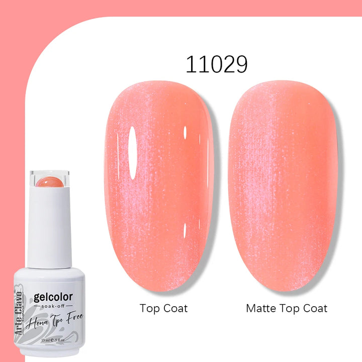 Arte Clavo Solid Color Gel Nail Polish 15ml Soak Off UV LED Gel Semi-Permanent Glitter Polish For Manicure Nail Art Salon Gel