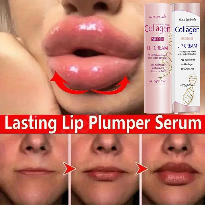 Lip Cream with Collagen, Niacinamide & Hyaluronic Acid - Moisturizing & Firming Lip Care, Smooth Lips