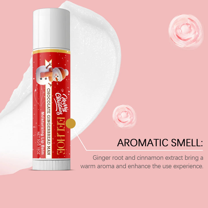 Christmas Lip Balm Set Moisturizing Lip Care Repair Dry Chapped Lips Nourishing Holiday Gift Autumn Winter Lip Care