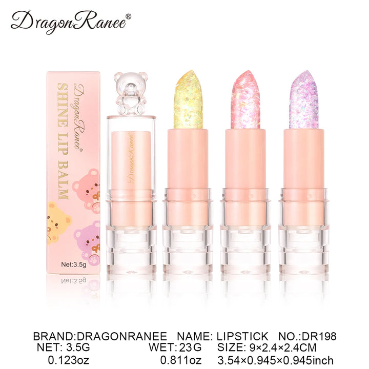 Lipstick That Is Moisturizing, Non-Sticky, Long-Lasting, Hydrating, and Color-Changing with a Fine Shimmer, Waterproof, and Non-Transferable