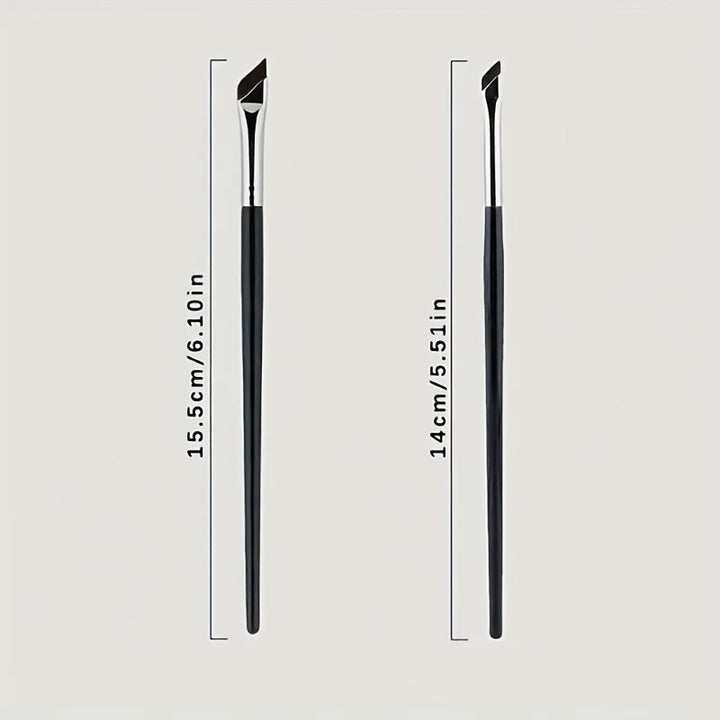2pcs ultra-thin diagonal eyeliner brush set - fine diagonal eyeliner eyebrow brush, sickle ultra-thin diagonal flat angle,