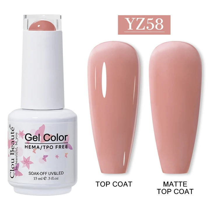 Clou Beaute 15ml HEMA TPO FREE Gel Nail Polish Vernis Semi Permanent UV Nail Art Varnish Lakiery Hybrydowe Manicure Gel Polish