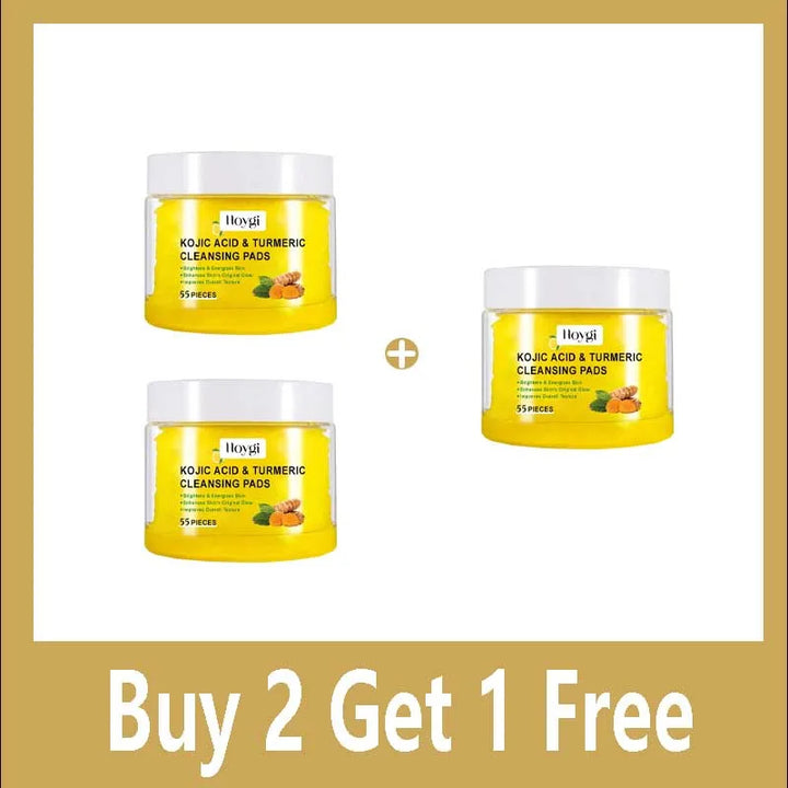 Turmeric Kojic Acid Cleansing Pads Exfoliating Pads Removing Dead Skin Shrink Pores Smooth Brightening Skin Face Cleansing