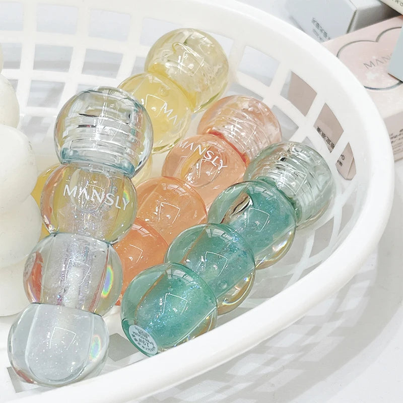 Lip Set Plump Lip Oil long-lasting Moisturizing Lip Gloss Mirror Water natural Transparent No Sticky Gloss Pearl Lip Glaze