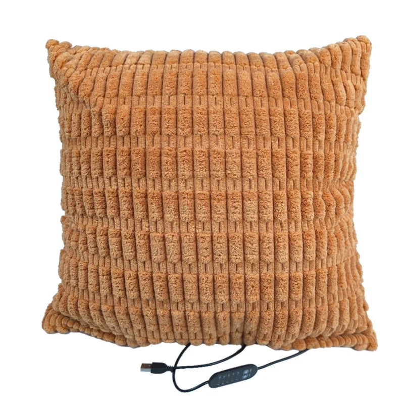 45x45cm USB Electric Cushion Portable Heating Pillow 5-Block Temperature Control Menstrual Cramps Period Pain Relief Heated Pad