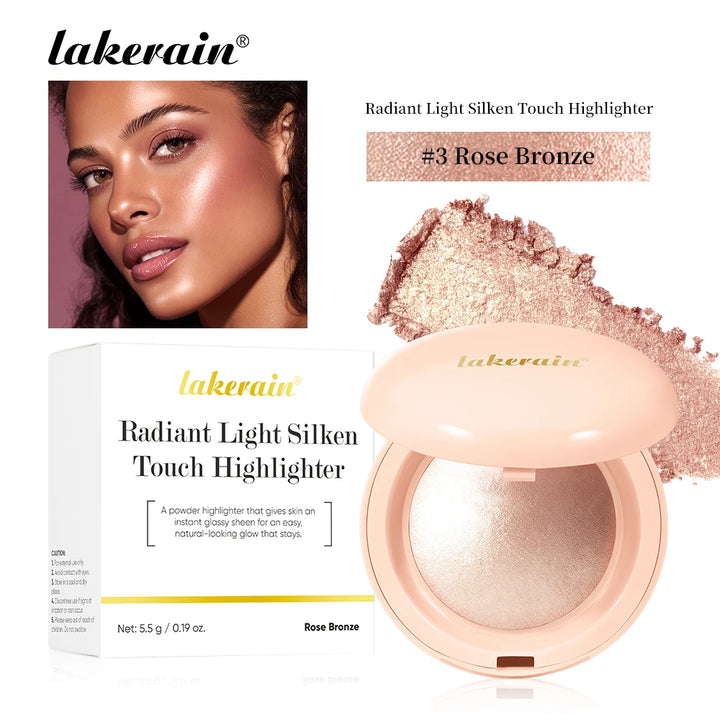 Long-lasting Waterproof Fine Shimmer Highlighter Powder Natural Glossy Effect Brighten Contouring Glitter Modify Face Cosmetics