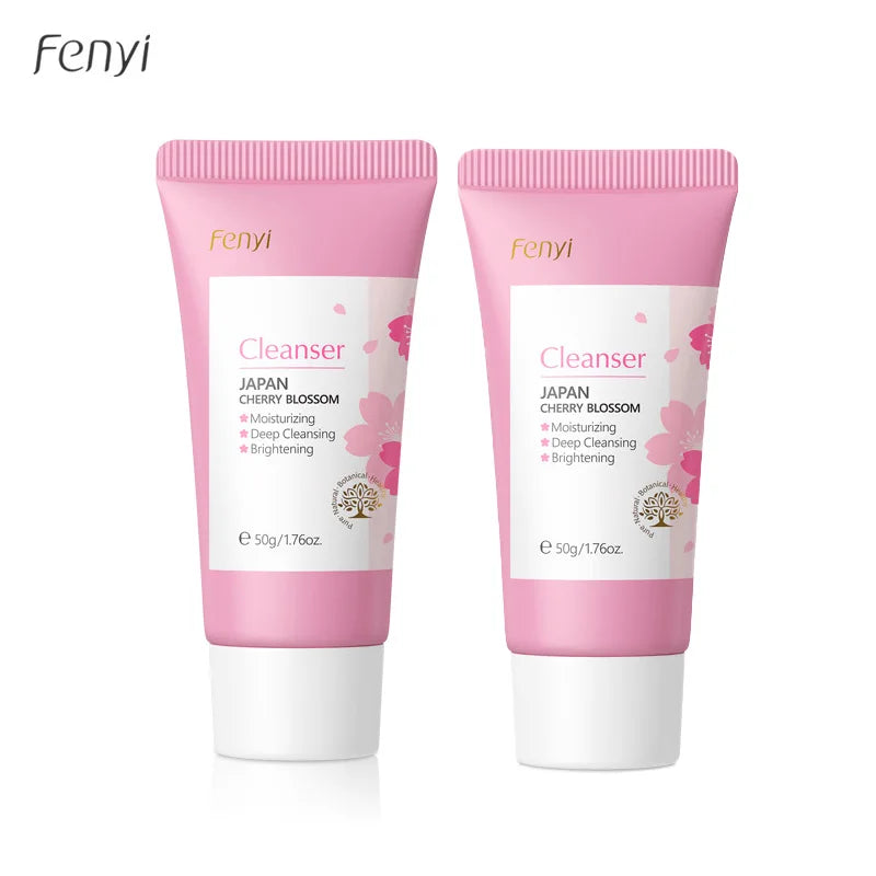 Sakura Facial Cleanser Moisturizing Brightening Acne Removal Oil Control Face Wash for Women& Men 50g Sakura Foam Cleanser Set