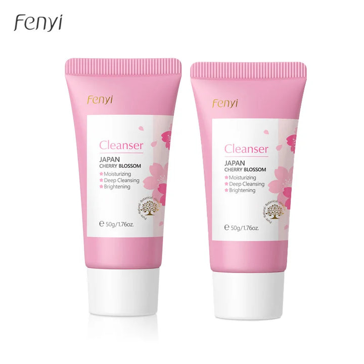 Sakura Facial Cleanser Moisturizing Brightening Acne Removal Oil Control Face Wash for Women& Men 50g Sakura Foam Cleanser Set