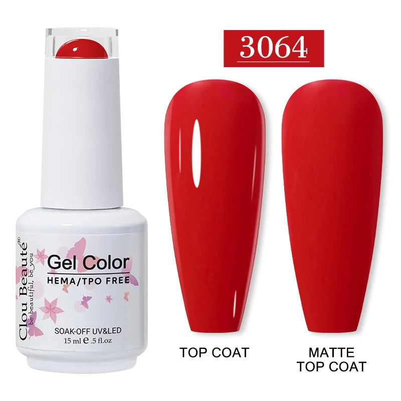Clou Beaute 15ml HEMA TPO FREE Gel Nail Polish Vernis Semi Permanent UV Nail Art Varnish Lakiery Hybrydowe Manicure Gel Polish