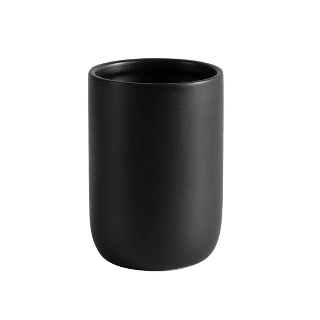 Bathroom Set Ceramic Mouthwash Cup Hand Sanitizer Bottle Toothbrush Rack Soap Dish Four-piece Bathroom Set Receive Bottle Home