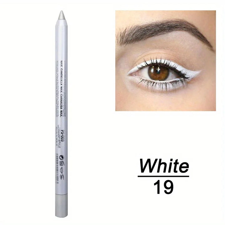 Smudge-Proof High-Shine Waterproof Eyeliner Pencil - Long-Lasting, Ethically Made, Black & Multicolor Options