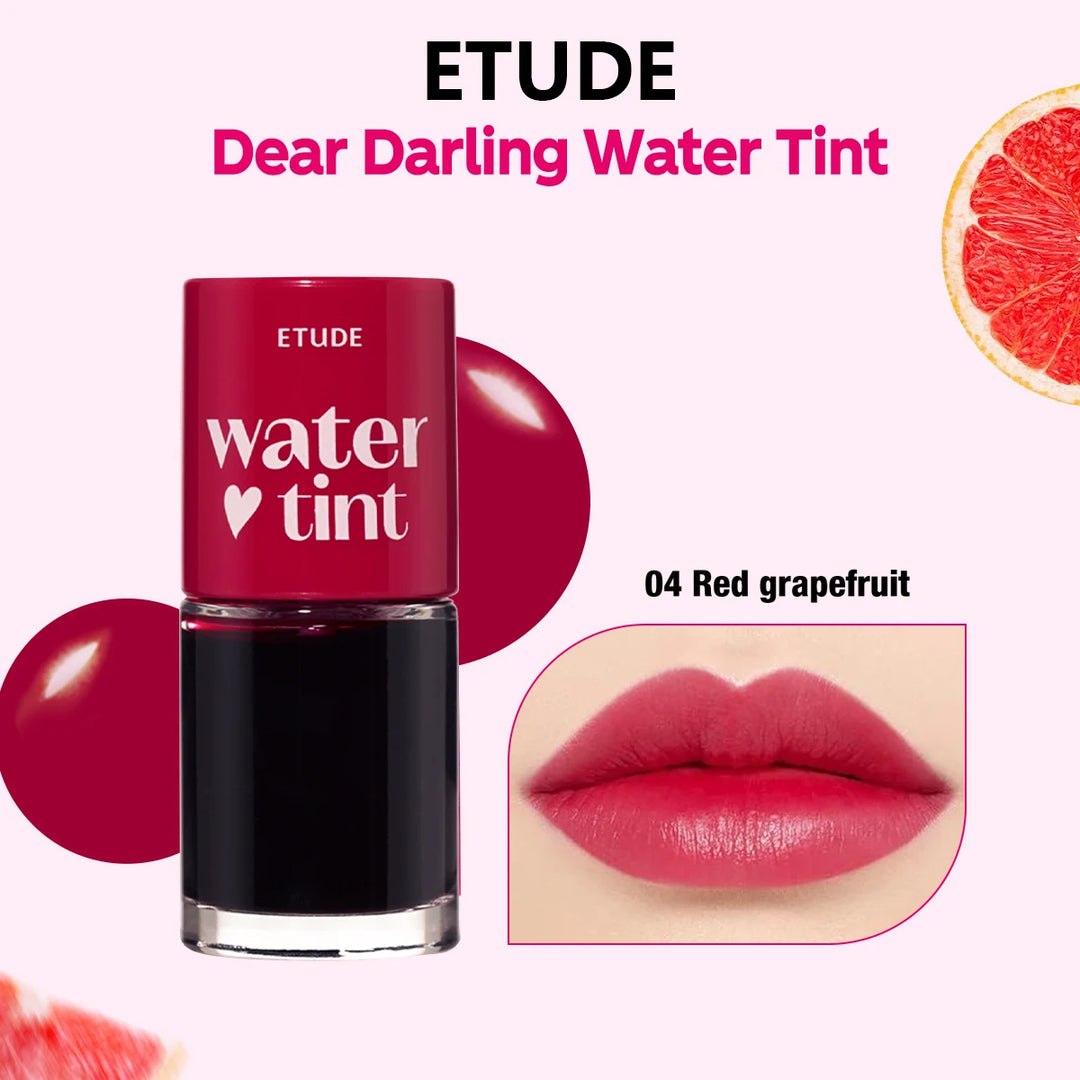 ETUDE Dear Darling Water Tint,Non-Sticky & Breathable,Watercolor-Like Sheer Finish,Brightening Lip Tint,K-Beauty,Korean Makeup