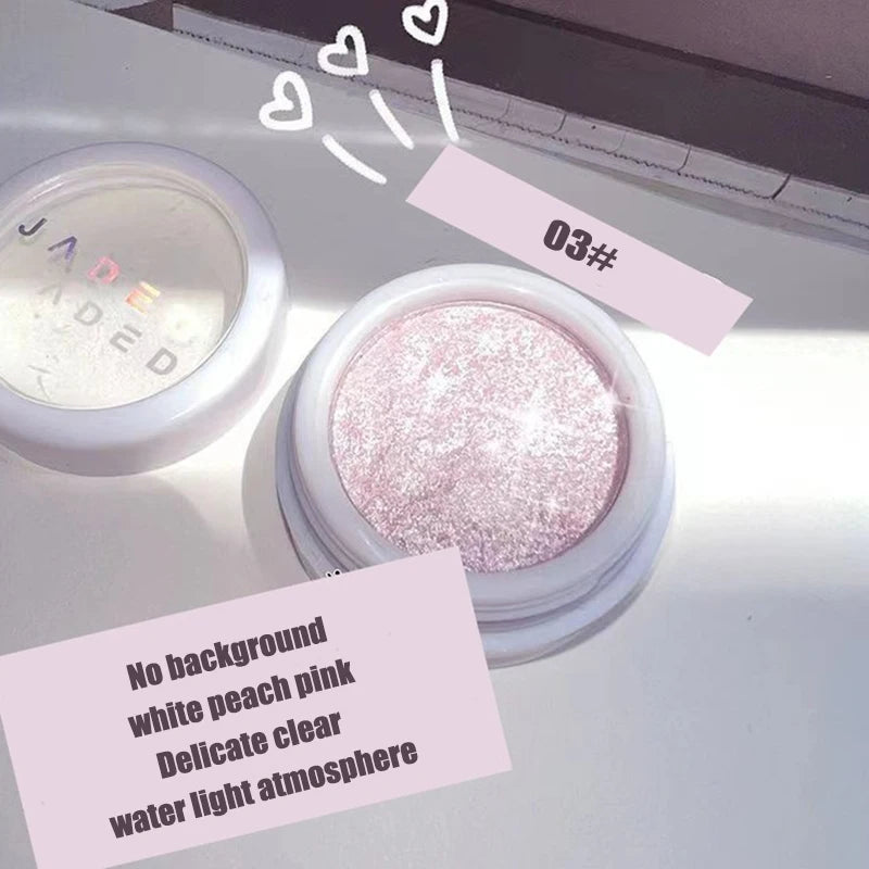 Monochrome Glitter Eyeshadow Gold Shining Brighten Eyes Makeup Long Lasting Eye Brightening Makeup Pearlescent Shimmer EyeShadow
