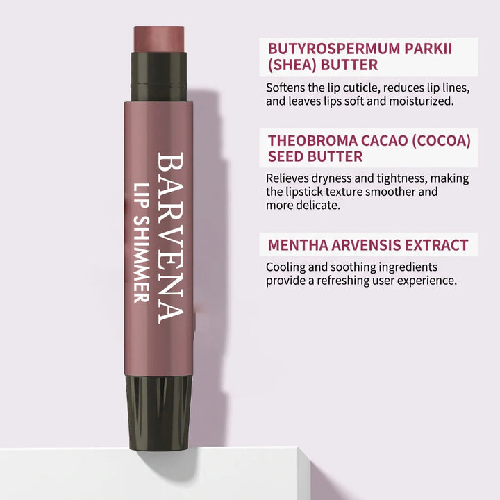 Lip Shimmer Dark Purple Tinted Lip Balm Stick Long Lasting Hydration with Natural Glowy Finish Moisturizing & Nourishing Makeup