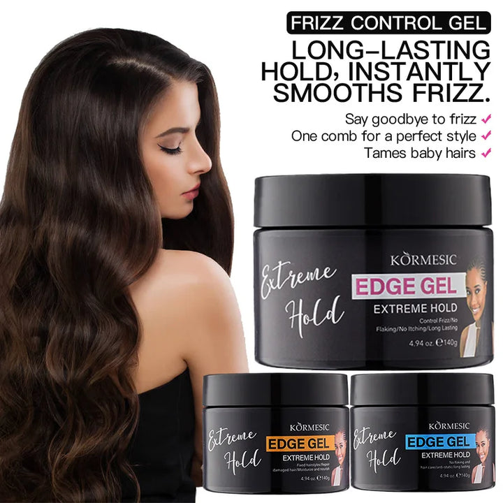 140g Frizz Hair Braiding Gel Styling Control Smooth Long Lasting Tames Edges Twist Wax Hair Care
