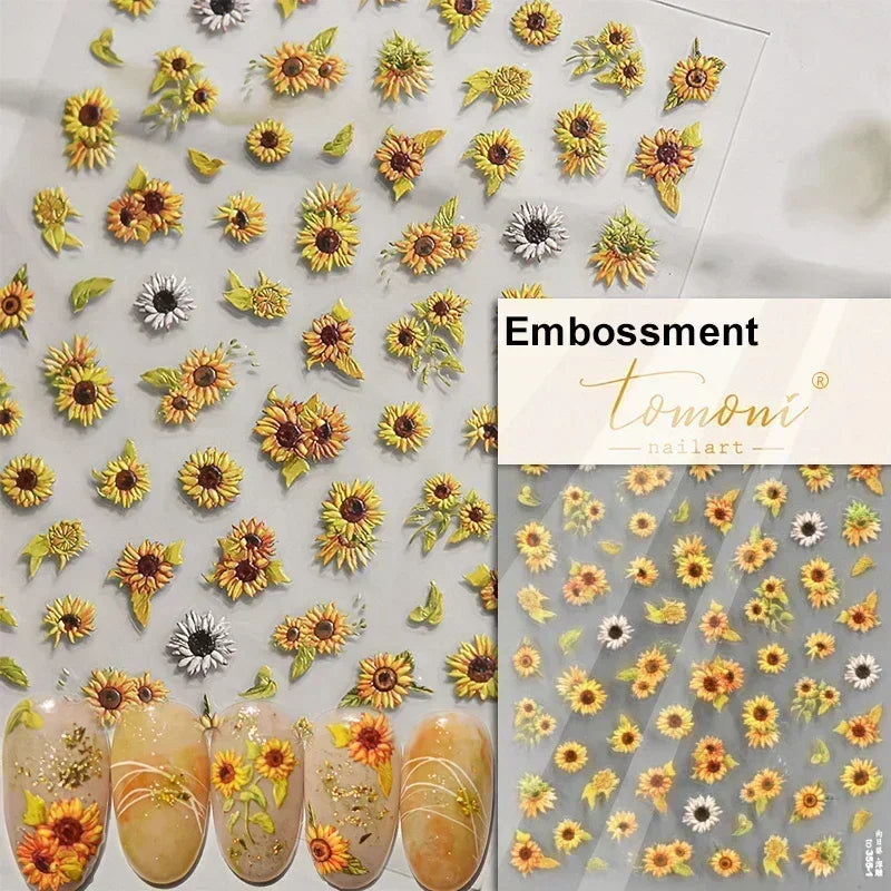 Hipster Pure White Flowers Rose Spring Lily Peony Camellia Daisy Jelly Cherry Blossom Magnolia Nail Art Stickers Manicure Decals