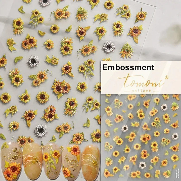 Hipster Pure White Flowers Rose Spring Lily Peony Camellia Daisy Jelly Cherry Blossom Magnolia Nail Art Stickers Manicure Decals