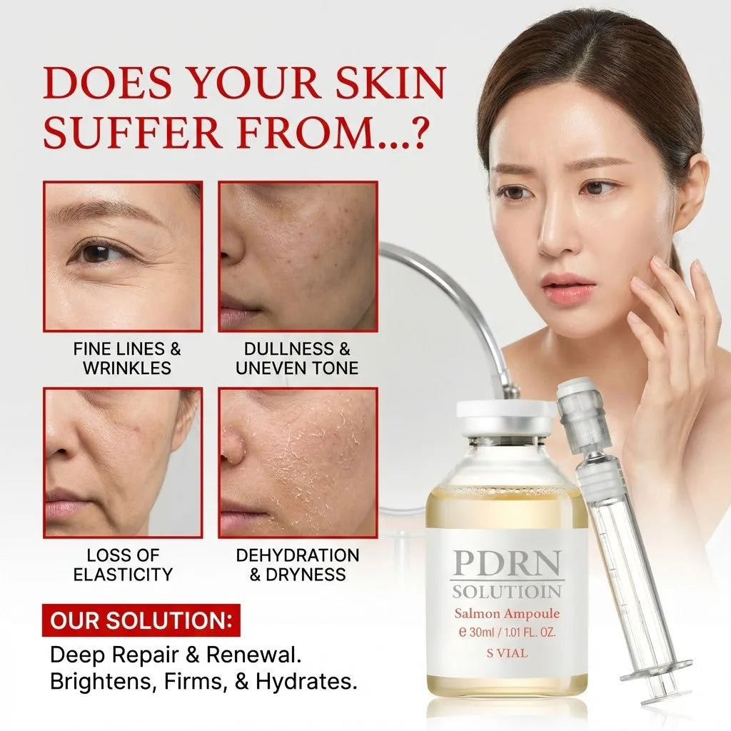 Korean PDRN Salmon DNA Serum Ampoule Advanced Skincare Deep Repair Renew Brighten Tone Strengthen Barrier firming Face Essence