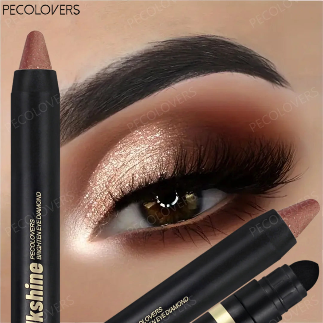Double-head Eyeshadow Stick,Waterproof,Smudge-Proof Eyeliner, Multi-Color Shimmer Palette,Easy Application for Eyes Contouring
