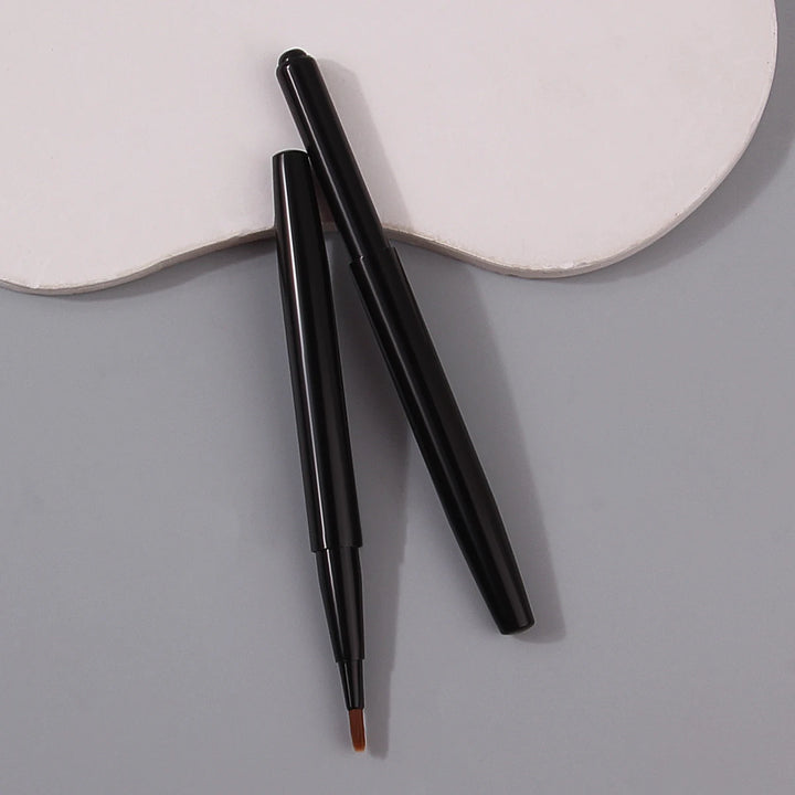 2PCS New portable retractable soft bristle lip brush with lid, makeup special lipstick brush, multi-functional beauty tool