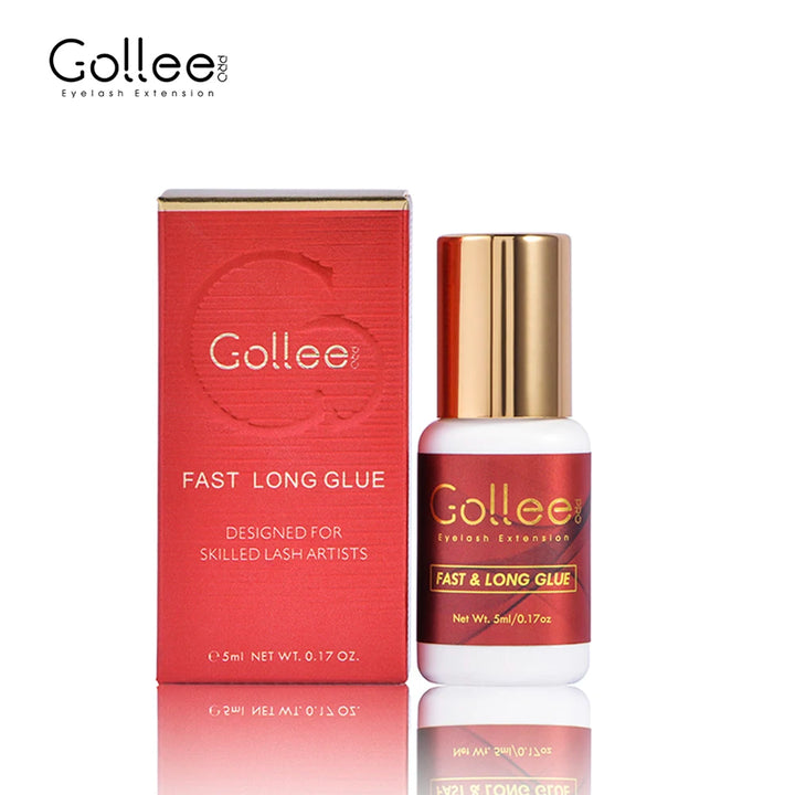 Gollee 0.5-1s Fast Adhesives for Eyelash Extensions No Odor Glue Eyelash Extensions No Irritation Lash Extension Supplies Makeup