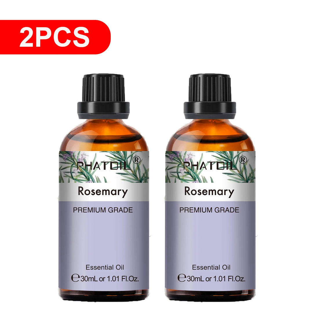 PHATOIL 2PCS Natural Essential Oils Set 30ml Bergamot Lemon Ylang Ylang Lavender Jasmine Vanilla Eucalyptus Aroma Essential Oils
