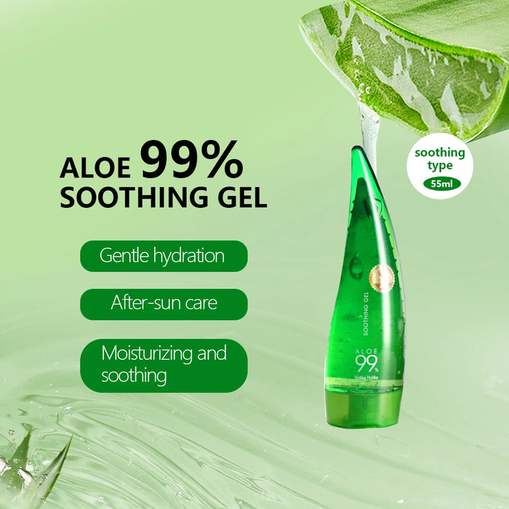 HOLIKA HOLIKA Aloe Soothing Gel,Soothing & Refreshing,Moisturizing & Lightweight,Fast-Absorbing,Korean Skincare,Korean Makeup