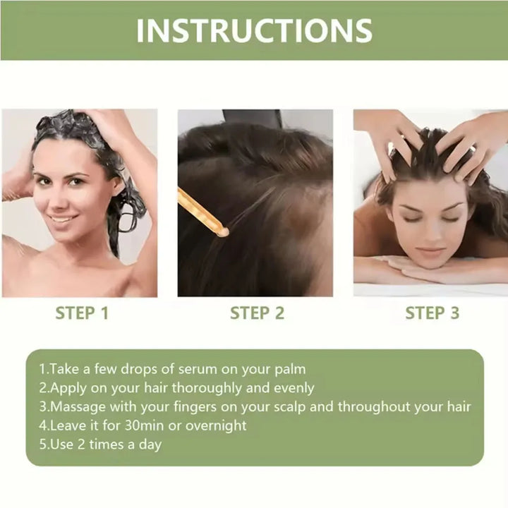 Hair Growth Oil Organic  Peppermint Rosemary Scalp Strengthening Oil Nourishing Care Anti-split Ends and Hair Loss Hair Oil Set