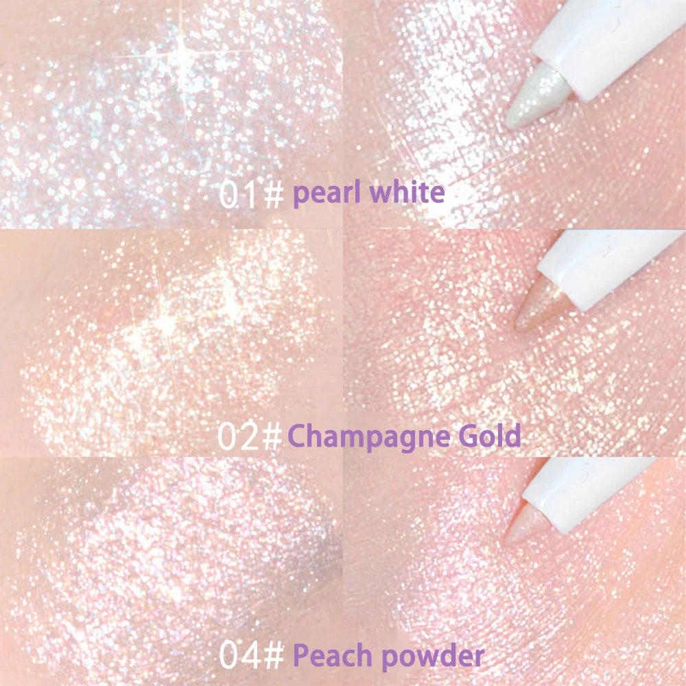 HISYI Two-In-One Lying Silkworm Pen Brightens down Waterproof Sweat-Proof Non-Smudge High-Light 3D Liquid Eyeliner Pen