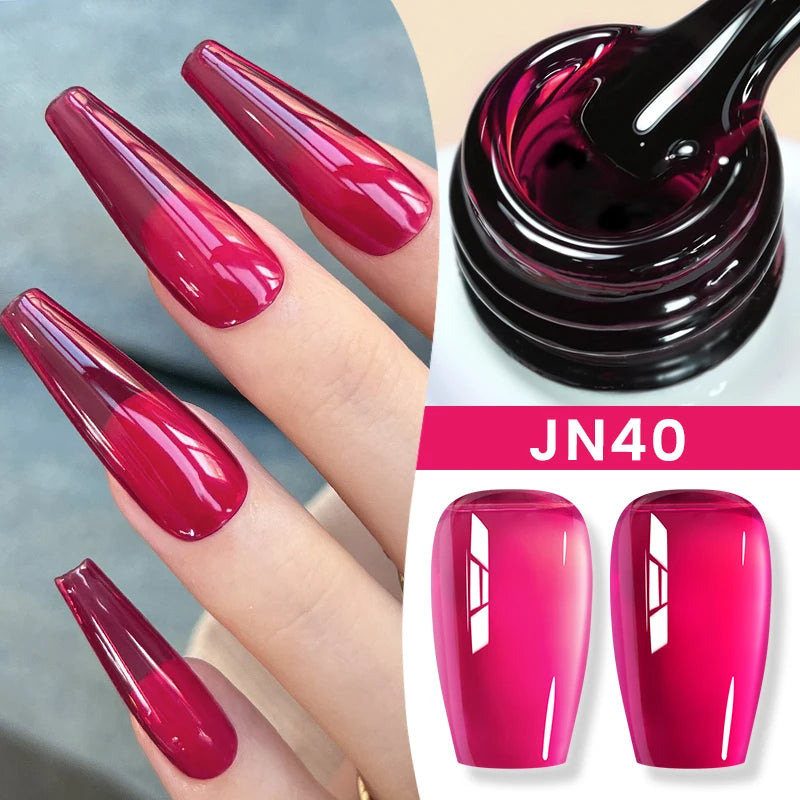 BORN PRETTY 10ml Jelly Nude Gel Nail Polish 50 Colors Semi Transparent Nail Art Nail Supplies Soak off UV LED Nails Gel Varnish