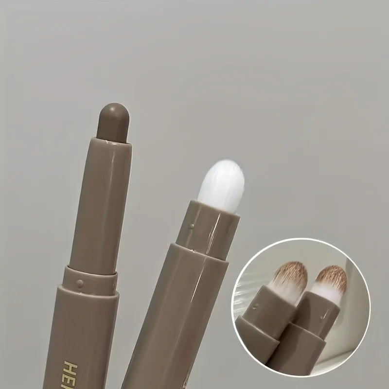 Highlighting & Bronzer Stick: Long Lasting Corrector with Brush, Brightening Concealer Pen, Nose Shadow, and Contouring