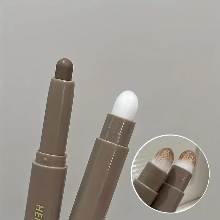 Highlighting & Bronzer Stick: Long Lasting Corrector with Brush, Brightening Concealer Pen, Nose Shadow, and Contouring